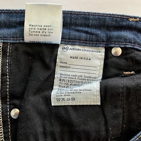 Ag Adriano Goldschmied The Stilt Cigarette Leg Mid Rise Size 28R - Picture 13 of 16